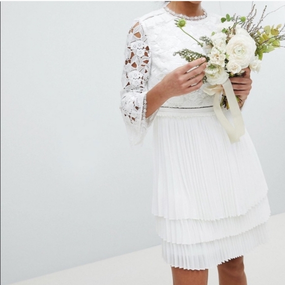 Ted Baker Bridal Stefoni White Lace Dress - Picture 2 of 5